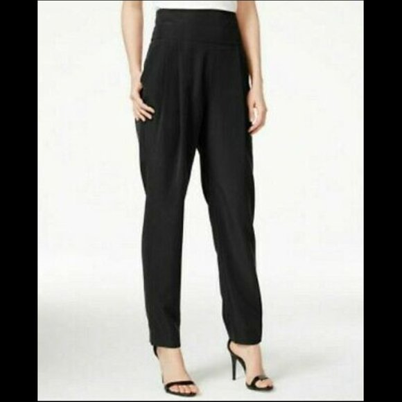 Rachel Roy Women's Paper Bag Tapered Pants Black Size 0 main image 0